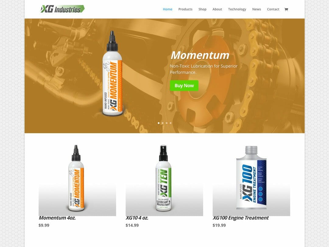 Brian Blair, XG Industries, Wordpress Development Portfolio